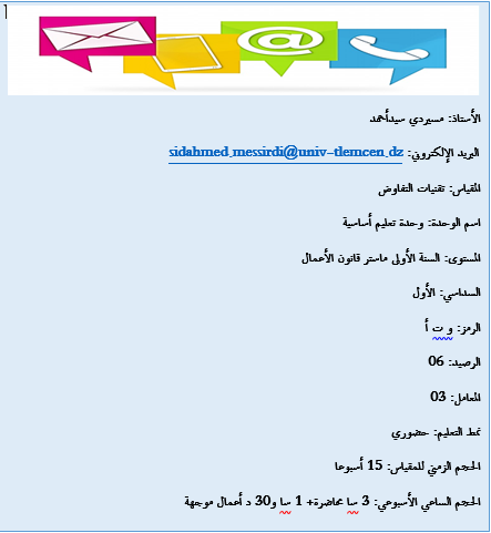 بطاقة التواصل