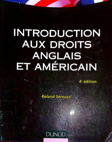 INTRODUTION AUX DROITS ANGLAIS ET AMERICAIN 
