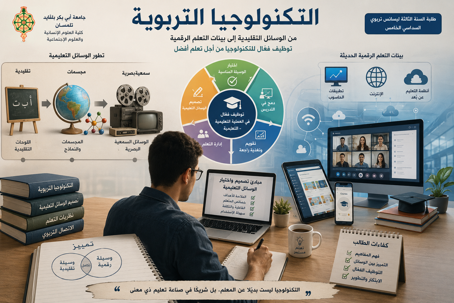 وصف مقياس التكنولوجيا التربوية الدكتور طهراوي ياسين