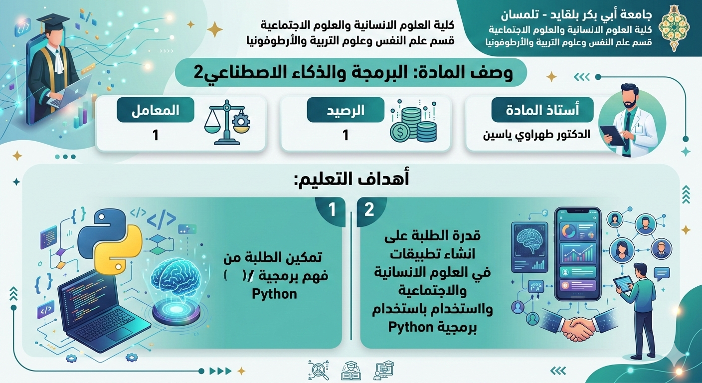 وصف مادة البرمجة والذكاء الاصطناعي
