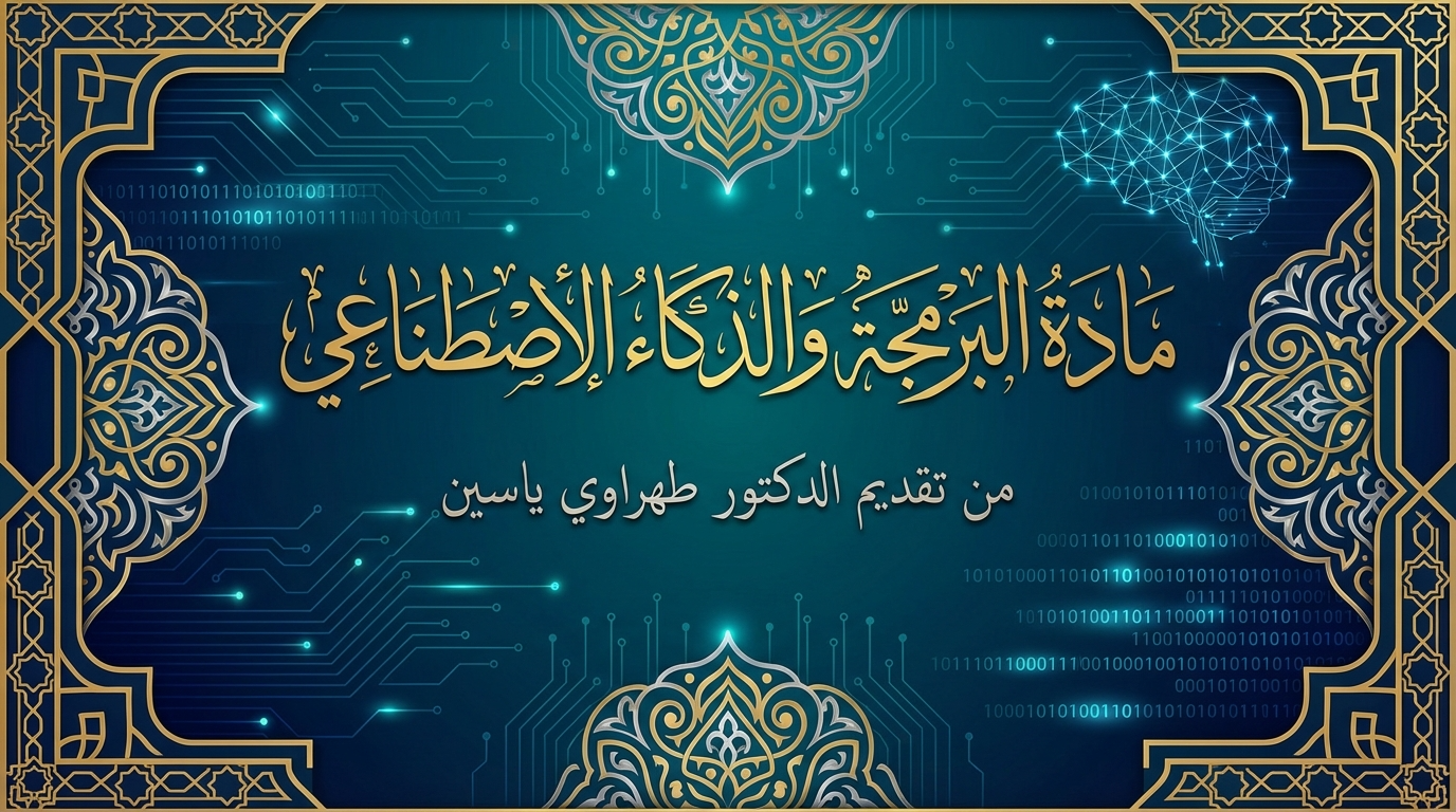مادة البرمجة والذكاء الاصطناعي
من تقديم الأستاذ الدكتور طهراوي ياسين